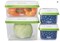 Clear FreshWorks Produce Saver, Medium and Large Storage Containers, 8-Piece Set